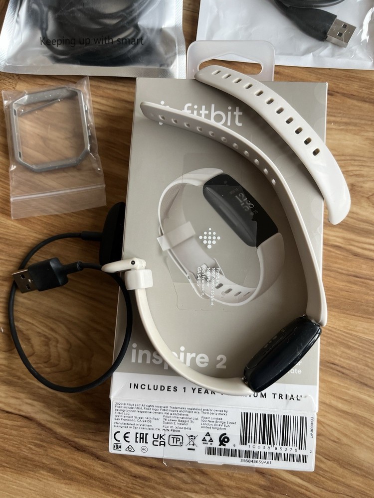 Various Fitbit accessories & Fitbit inspire 2 complete untested , bands chargers