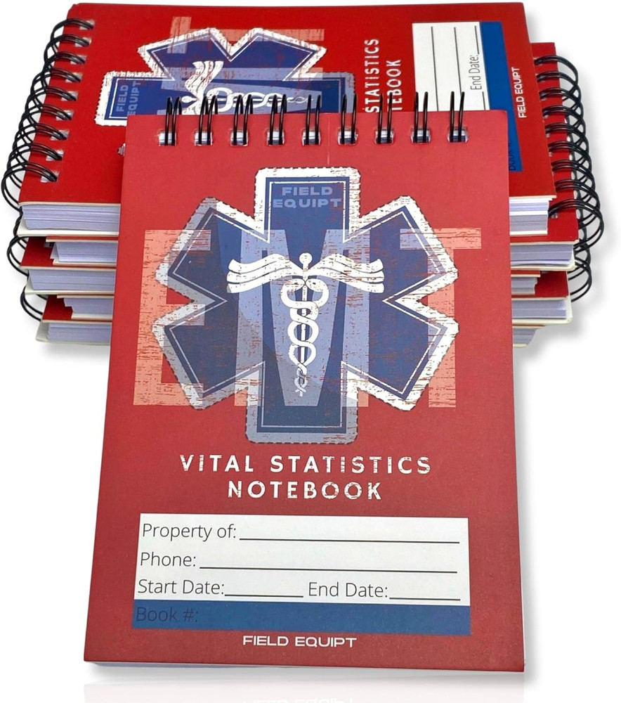 EMT Vital Statistics Notepad - 6 Pack First Responder Medical Notebooks