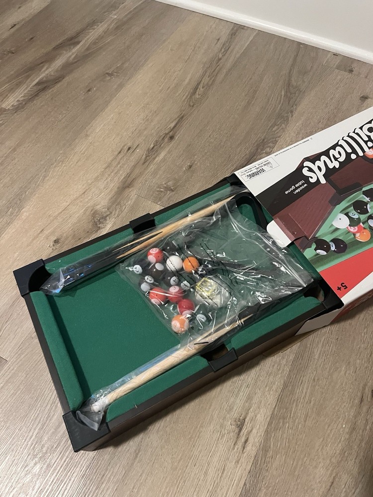 Mini Tabletop Pool Table - Small Billiards Game Collectible