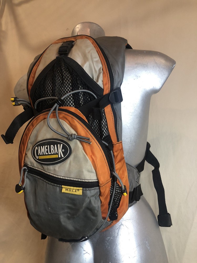 CamelBak M.U.L.E. Hydration Backpack Orange/Gray 3L/100oz No Bladder