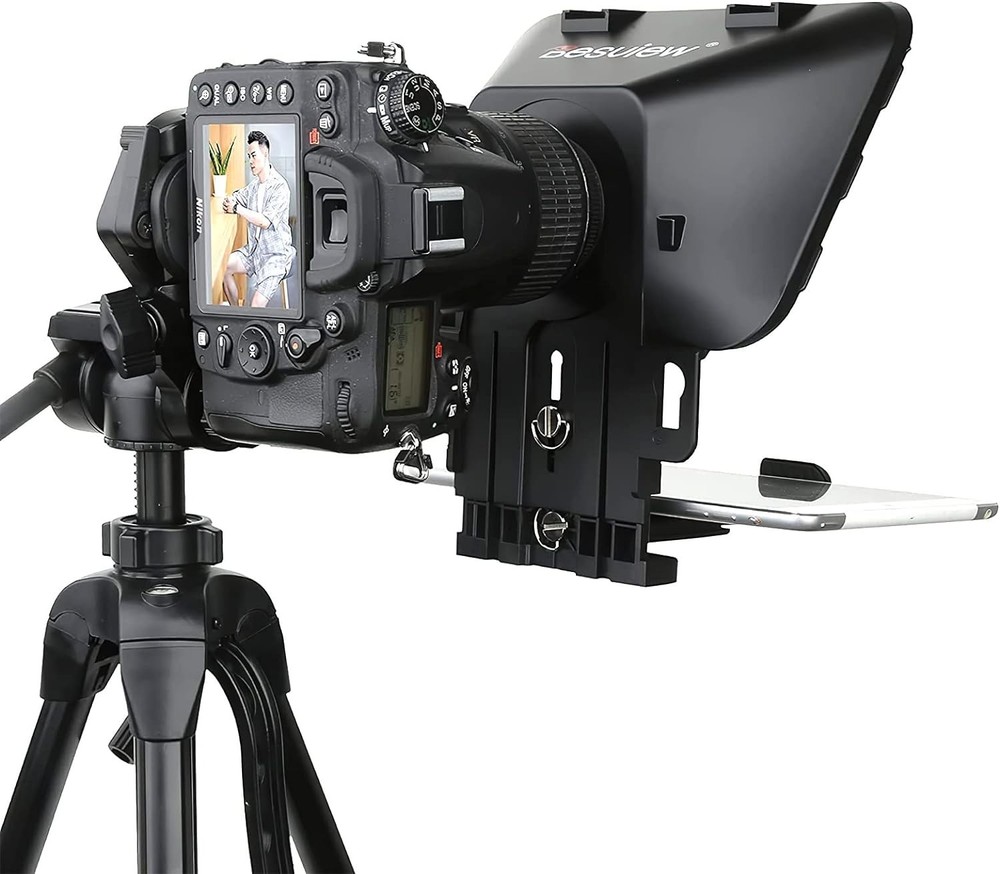 Teleprompter, Teleprompter with Remote Control, Work with iPad/Tablet/Smartph...