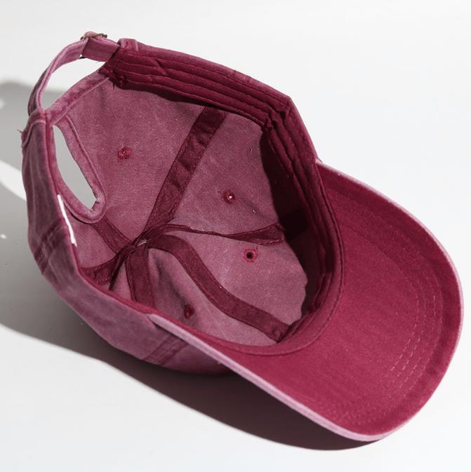 Ponytail Baseball Cap Washed Cotton Polo Style Mesh Caps Plain Adjustable