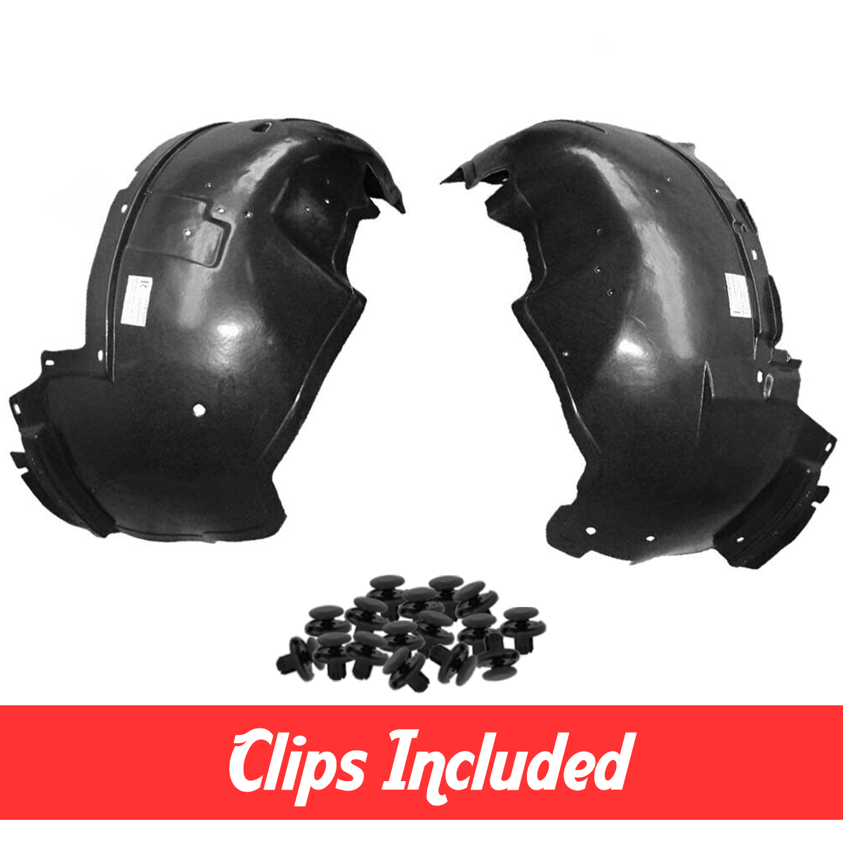 Front Fender Liner Set w/ Clips For 1999-2007 Chevrolet GMC Cadillac GM1246110