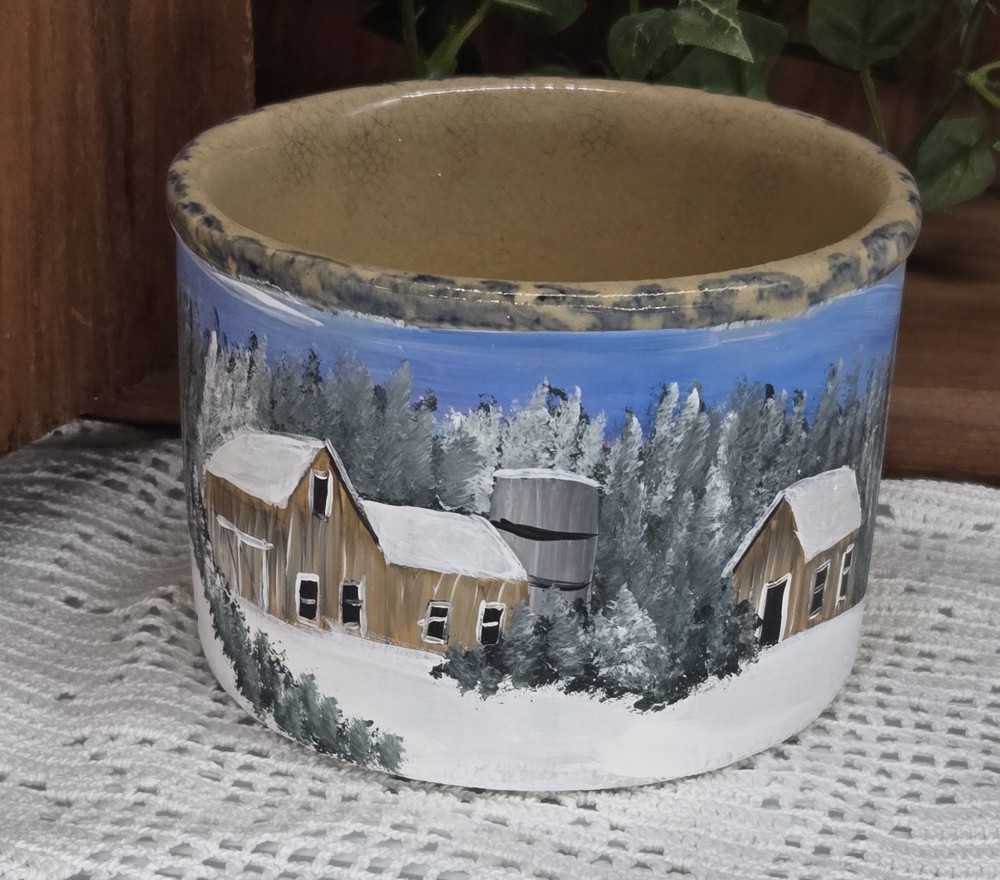 small crock (25095) hand painted