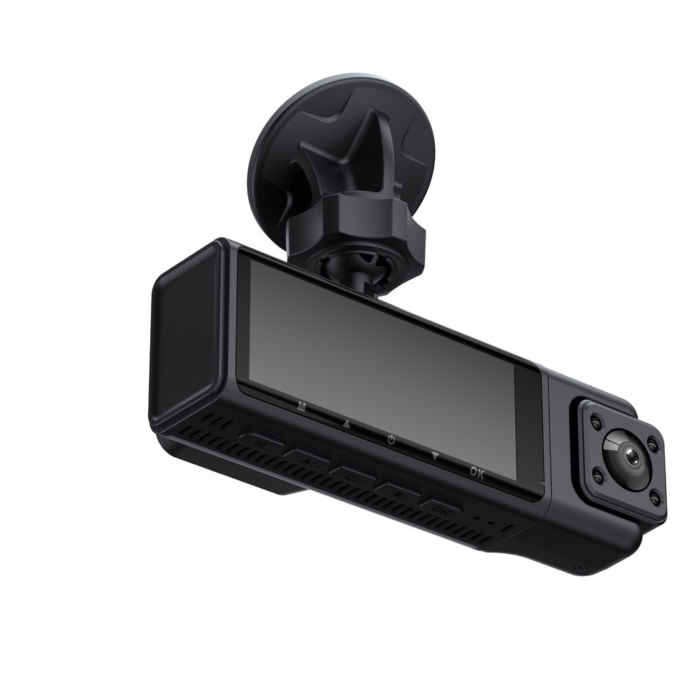 Three Lens Car Interior Dash Camera HD 1080P DVR Video Recorder Loop Recording