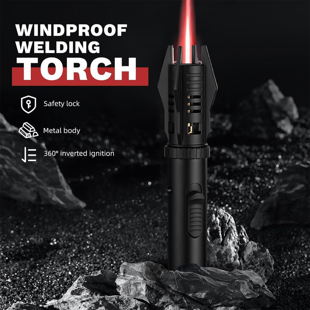 Jet Flame Lighter Refillable Storm Lighter Windproof Long Stick Lighter