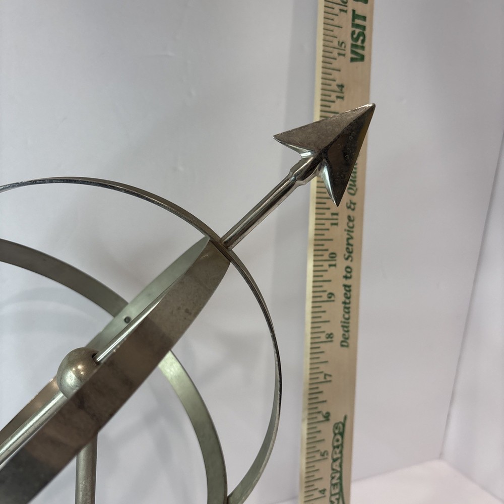 Silver Decorative Metal Armillary Sphere Globe