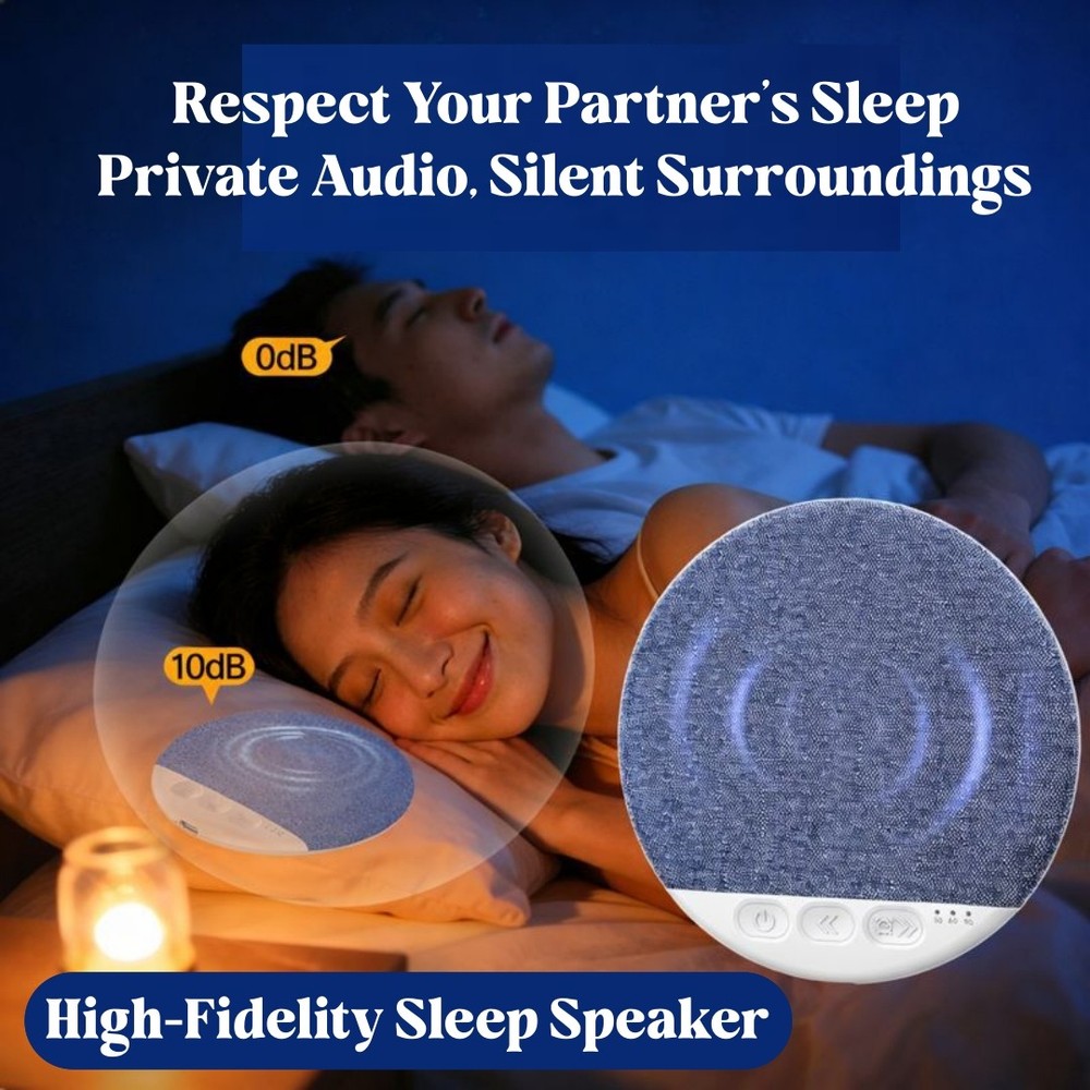 Portable Sleep Speaker Bluetooth White Noise Machine for Insomnia Timer Bedside
