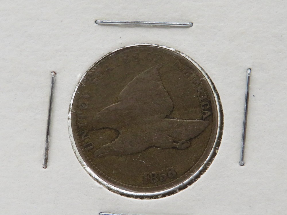 UNITED STATES 1858 FLYING EAGLE CENT GOOD CONDITION**
