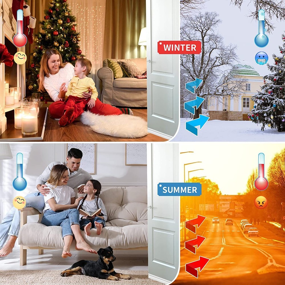 Door Draft Stopper Under Door Draft Blocker White Insulator Sweep