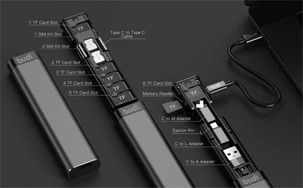 M8j516 Multi Function Smart Adapter Card Storage Data Cable Usb Box Multi Cable