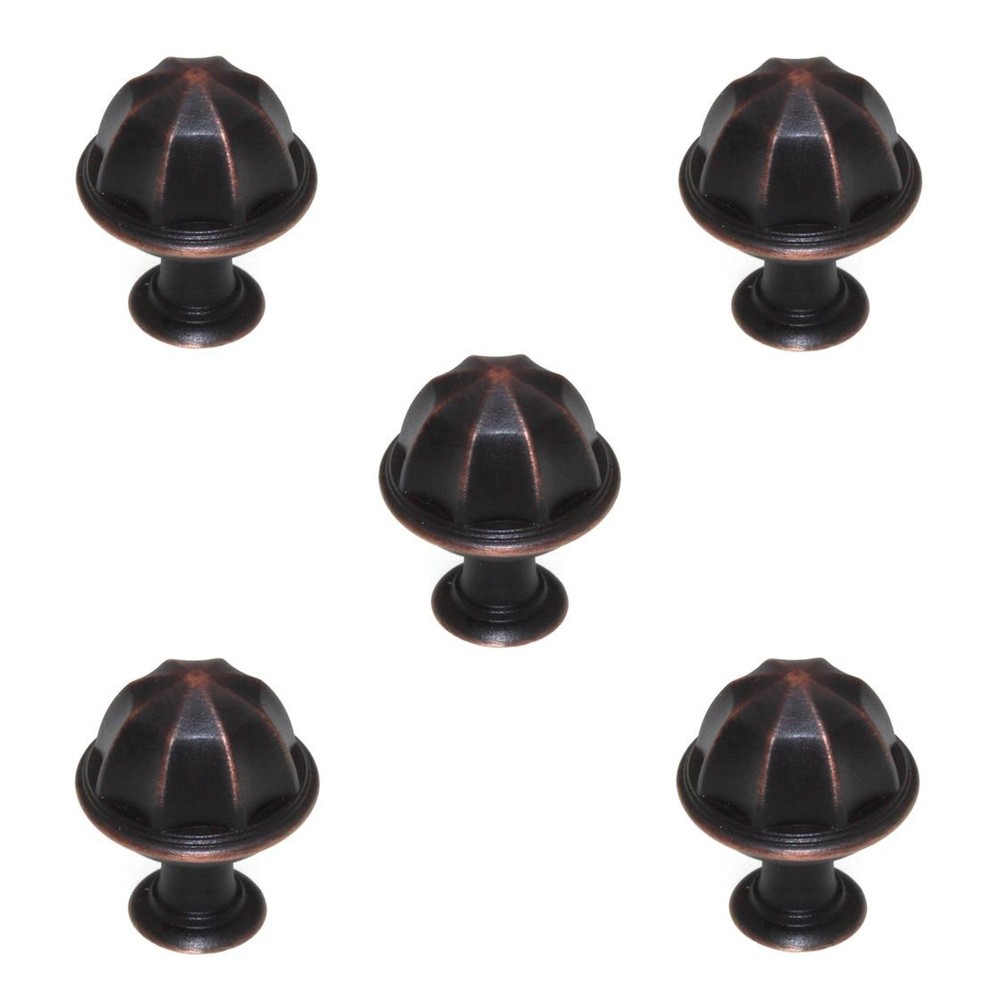5 Pack BP53035-ORB Oil Rubbed Bronze 1" Cabinet Knobs Pulls Amerock Allison
