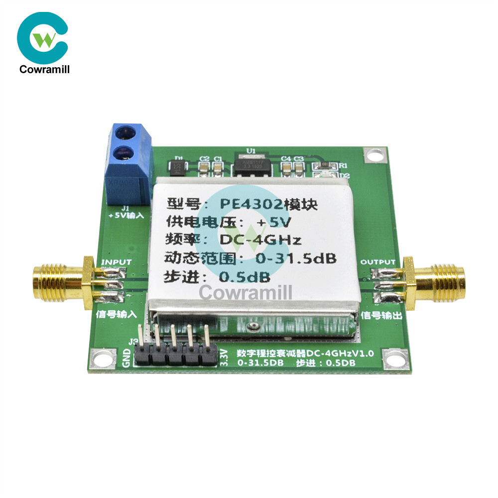 PE4302 Digital Programmable Step Attenuator Module DC 4GHZ 0-31.5DB 0.5dB RF