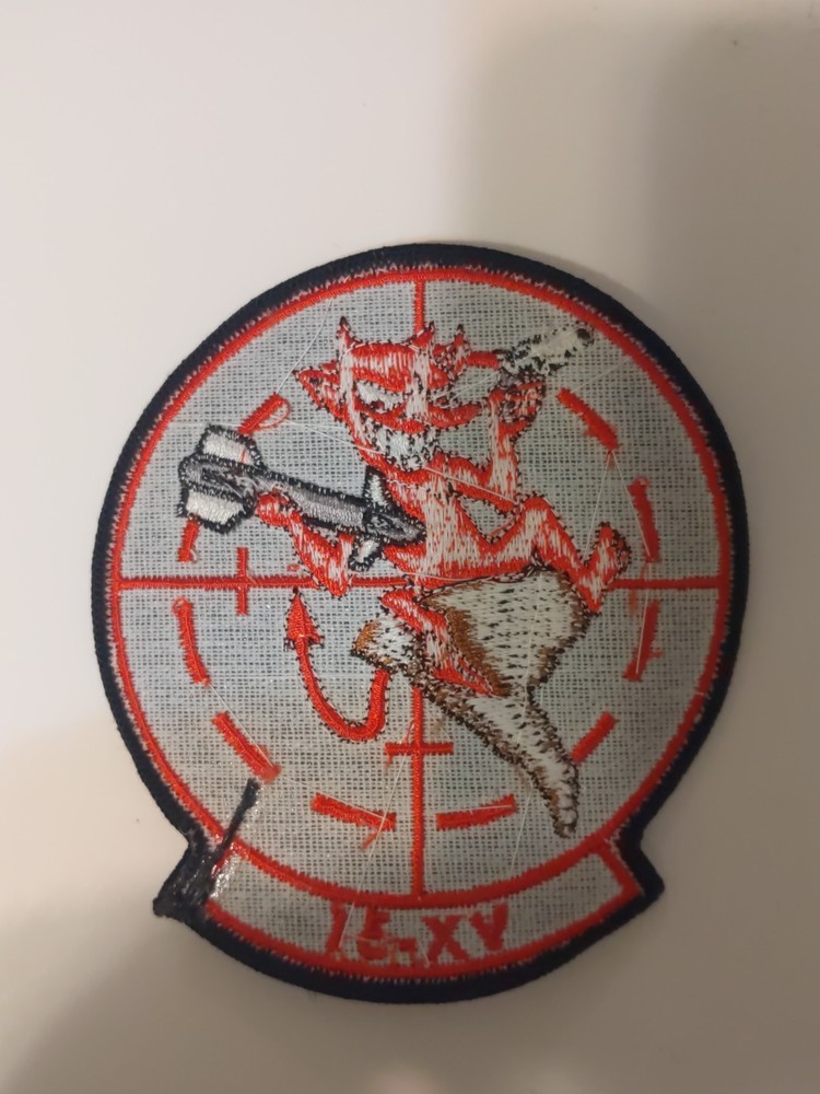 4" VX-31 SQUADRON RED HORNS DUST DEVILS EMBROIDERED PATCH SEW-ON
