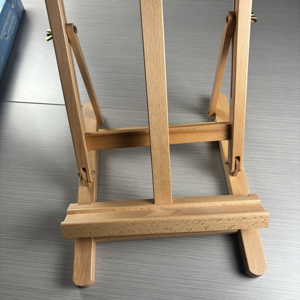 Artist's Loft Studio Table Easel Adjustable Solid Wood Holds 24in Canvas Art 32i