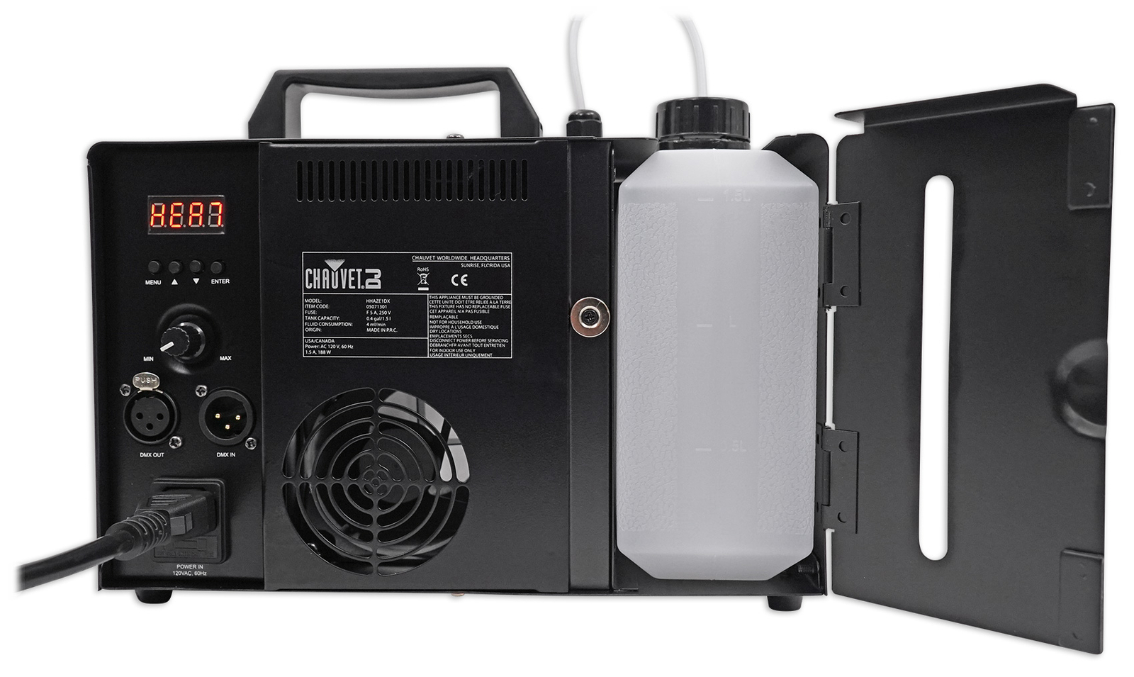 Chauvet DJ Hurricane Haze 1DX Water Based Haze Machine Hazer + Gallon of Fluid