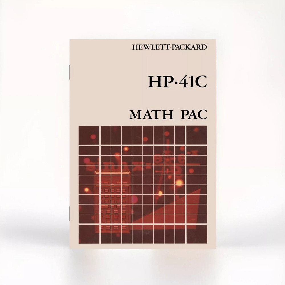Math pac manual for Hewlett Packard HP 41CV calculator module