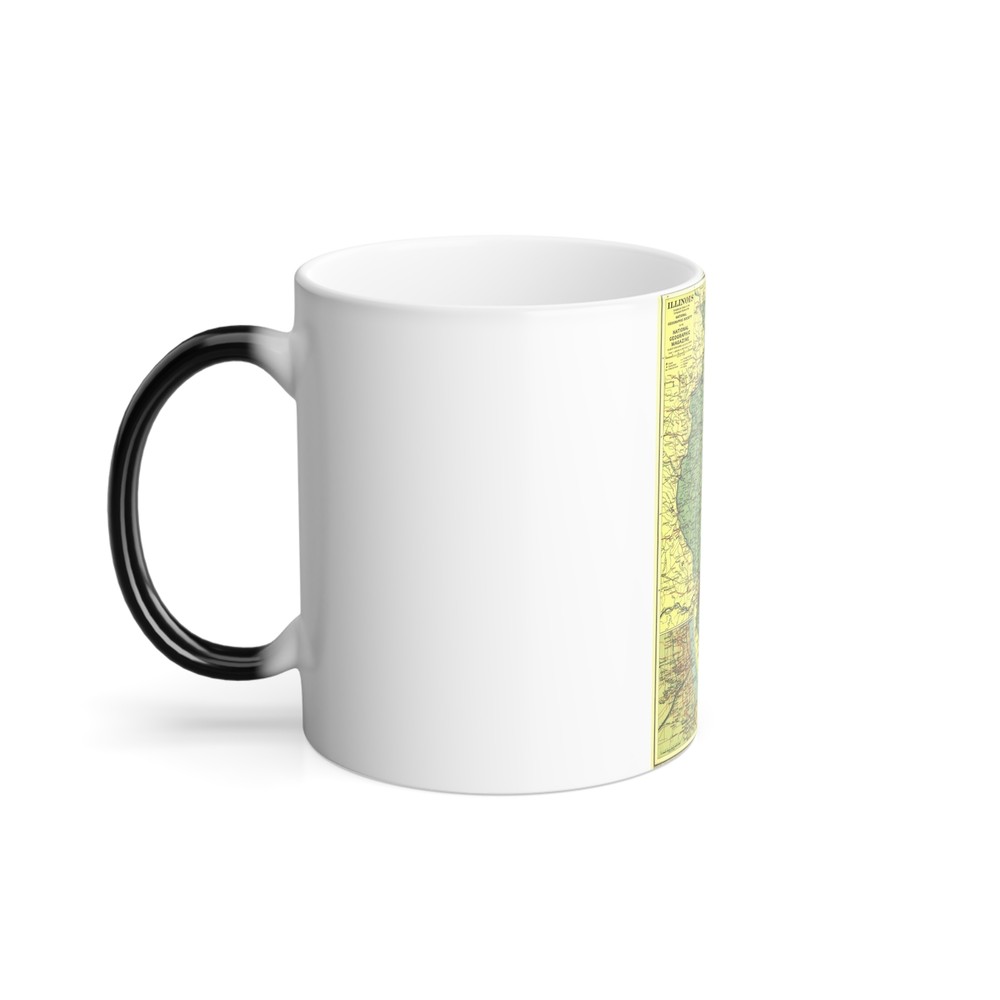 USA - Illinois (1931) (Map) Color Changing Mug 11oz