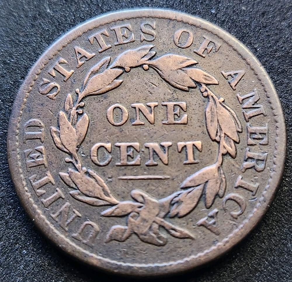 1837 Medium Letters Coronet Head Large Cent #5253