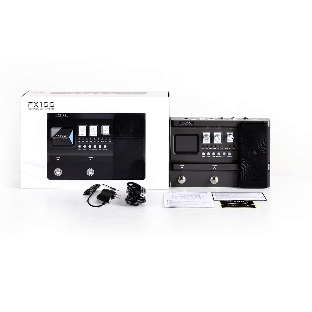 FX100 Guitar Multi-effects Pedal with 55 Amp Models 151 Built-in Effects 80' Loo