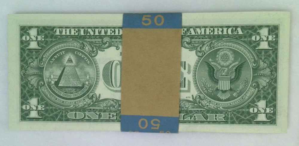 1957 $1 Silver Certificate Notes UNC 49 Consecutive Notes With Orig Bank Strap