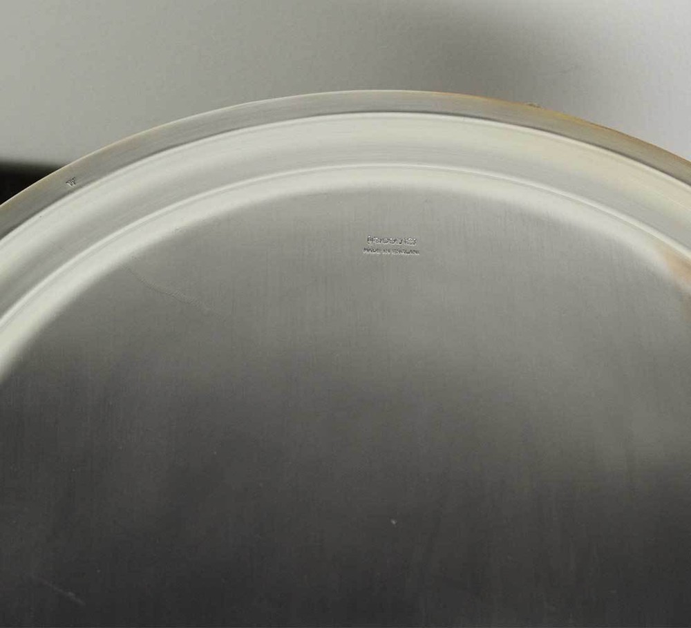 Round Platter 18 in. with Bead Pattern, Applied Border