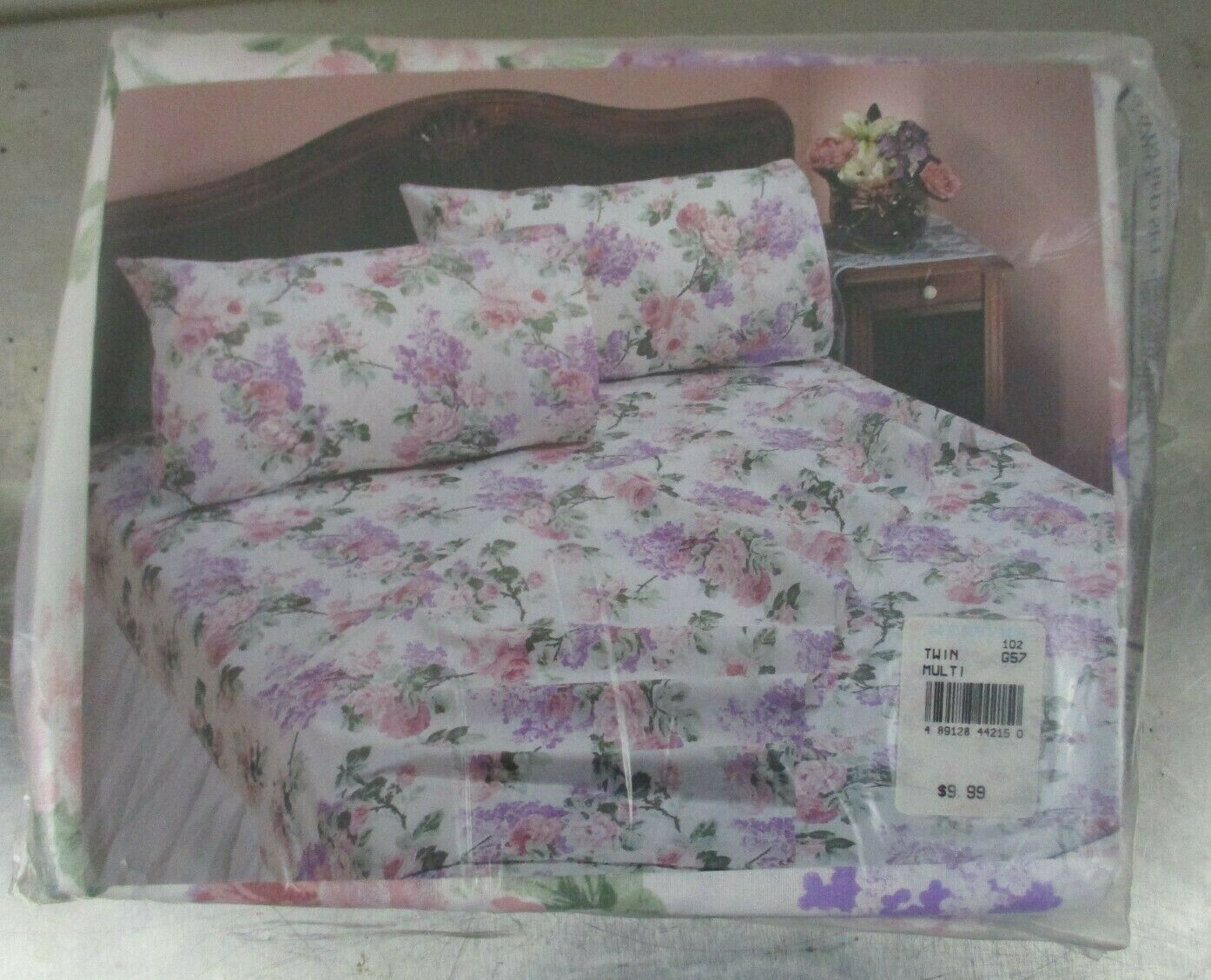 Vintage Floral Sheets New in package Dead stock 70s 3pc twin set Mervyns