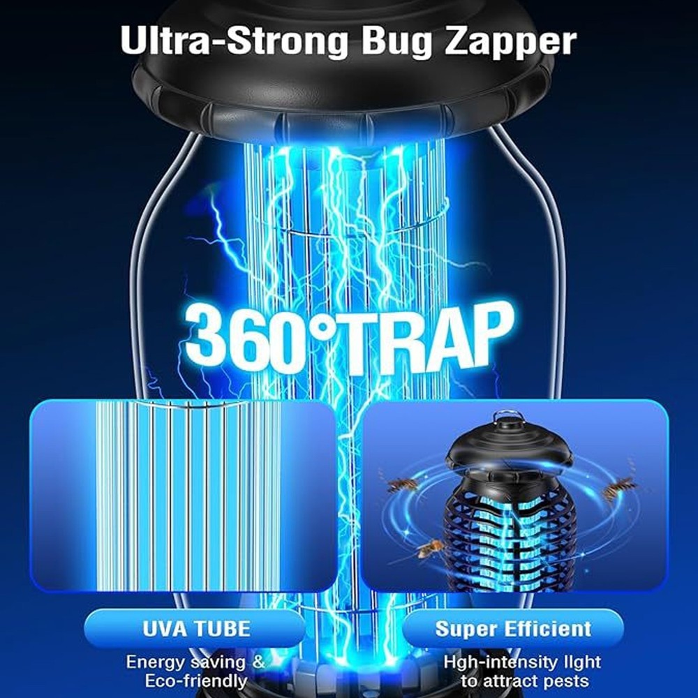 Bug Zapper Electric Mosquito Killer 4000V Bug Insect Zapper for Patio Backyard
