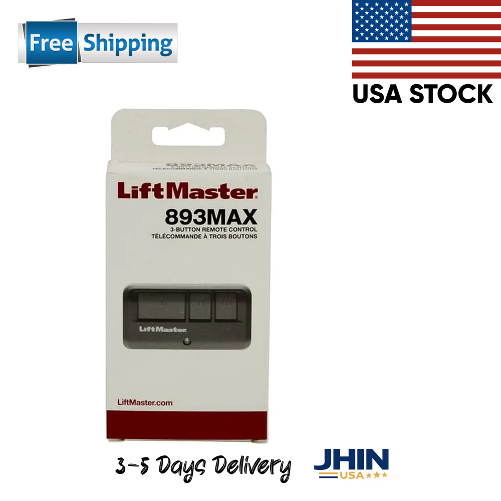 1 PC ​893MAX Security+3-Button Garage Door Opener Remote Control with Visor Clip