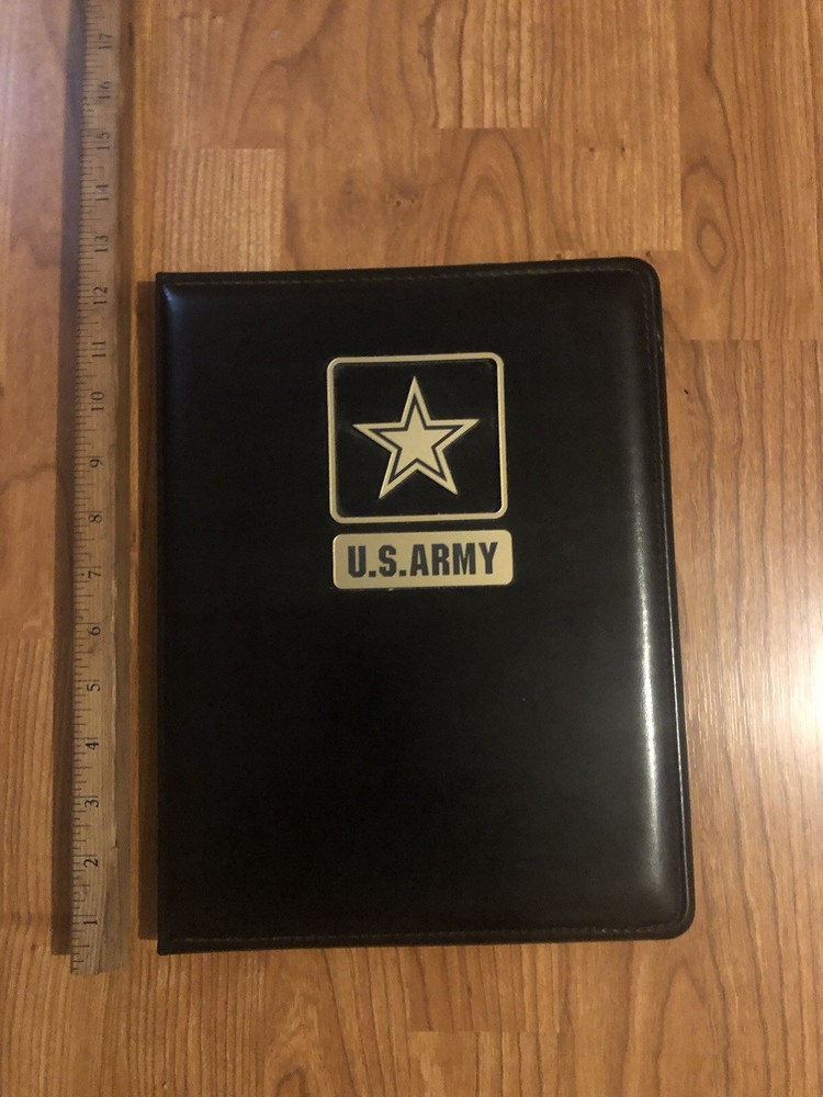 Authentic US Army Raised Logo Portfolio Binder Tablet EUC