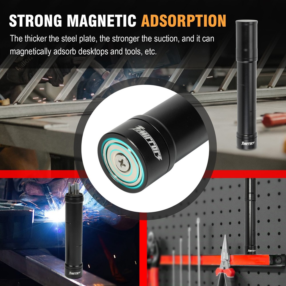 3mirrors Magnetic Base Tungsten Electrode Storage 3-Section TIGWelding Accessory