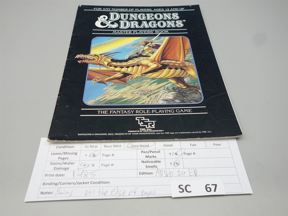 Dungeons & Dragons, D&D: Master Players' Book (Black Cover)