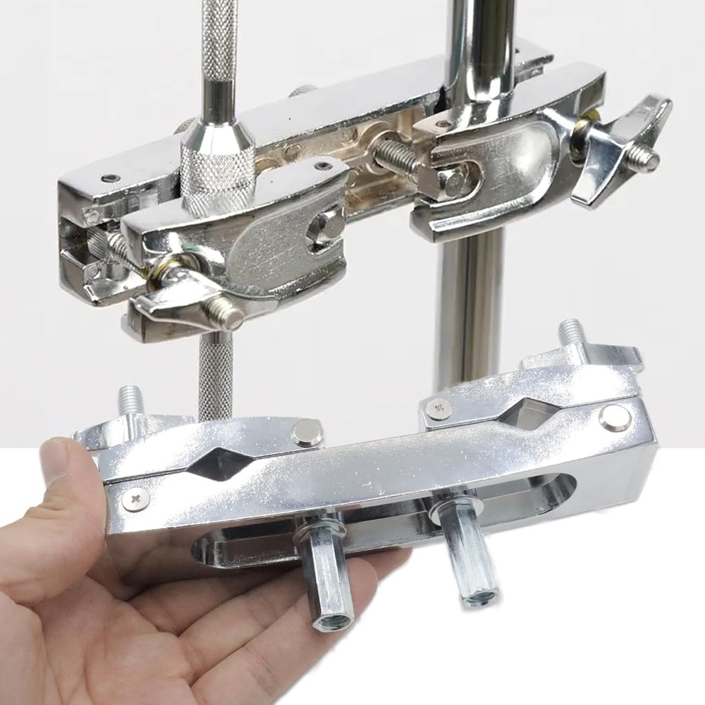 CashBeat Silver Adjustable Multi-Clamp Quick Release Cymbal Stand Mount Holder