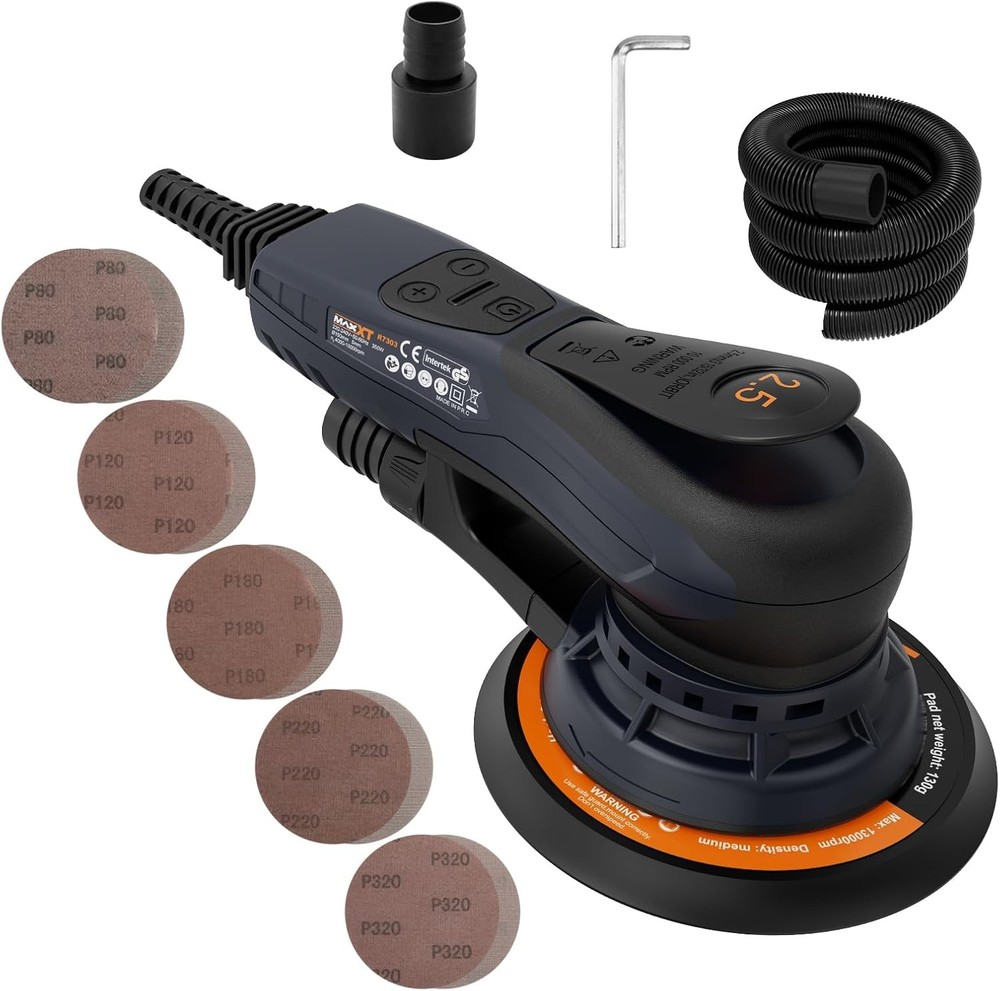 Electric 2.5mm Random Orbital Sander Brushless 350W 3A Multi-function Variable