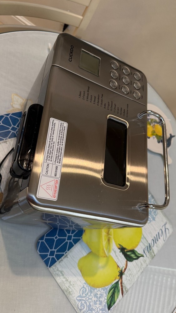 CUCKOO CBM-AAB101S 2 Lb Multi-Functional Bread Maker – 15 Menu Options