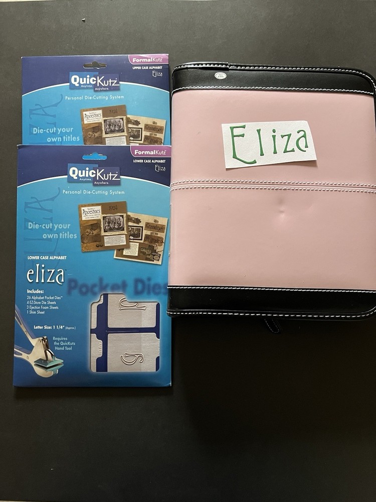 Quickutz Alphabet  ELIZA Complete Upper Case,  Lower Case, Punctuation W/Binder