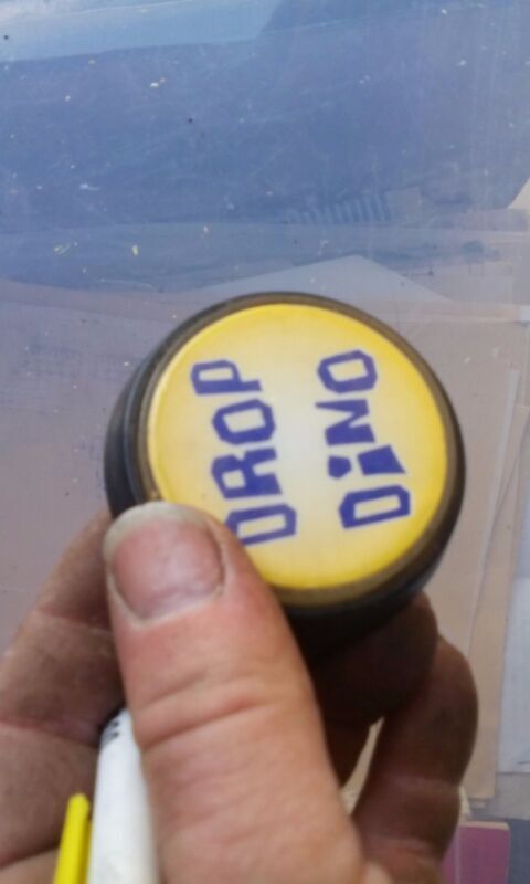 Ice Mighty Mini Dino arcade start button