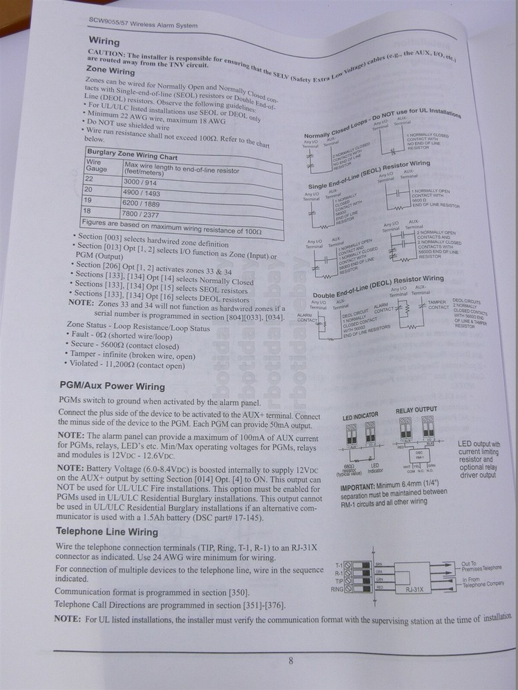 DSC IMPASSA Self-Contained 2-Way Wireless Security Alarm System No AC = Hardwire