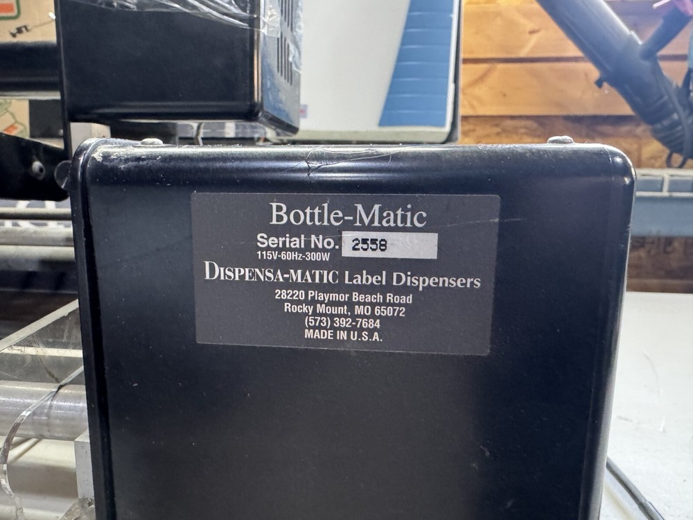 Bottle-Matic Dispensa-Matic Label Dispenser Applicator