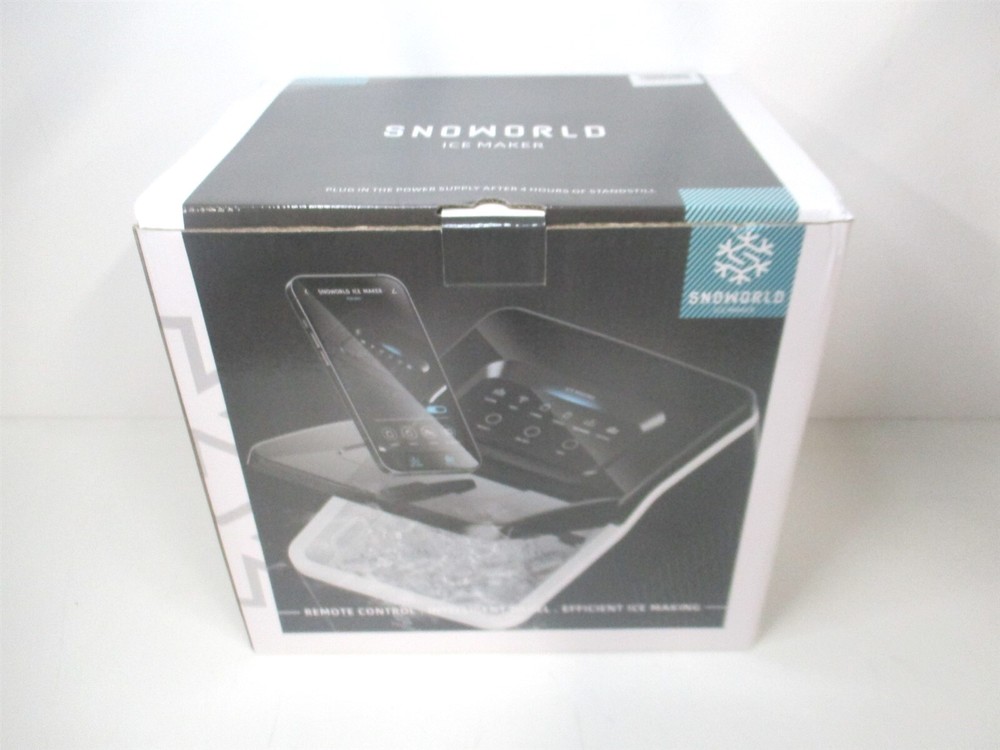 Snoworld Ice Machine Countertop with App Remote Control/Self-Cleaning Function