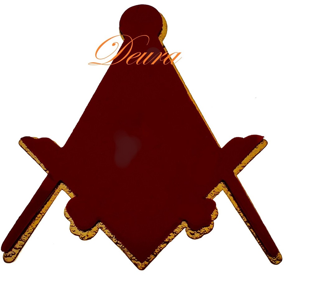 Masonic Widows Sons Mason Car Auto Square & Compass Gold Skull Bones Emblem