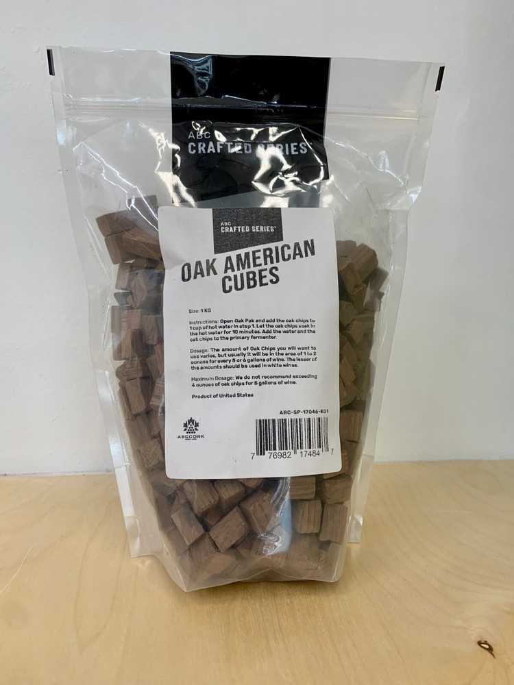 ABC Crafted American Oak Cubes! Beer Wine Winemaking Additive Cube Medium Toast