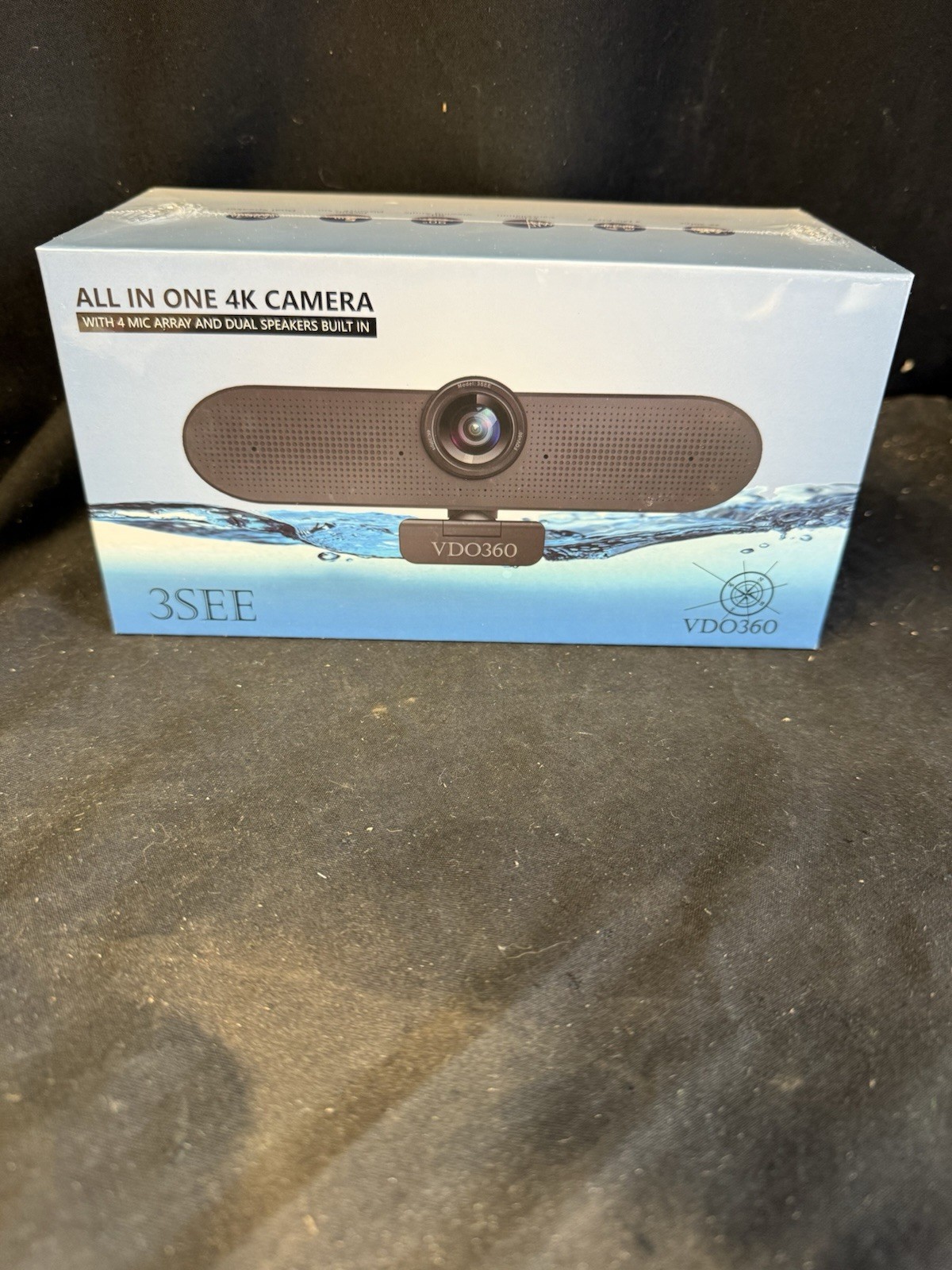 New VDO 360 3See All in 1 4K Camera w 4 Mic Array & Dual Speakers USB Computer