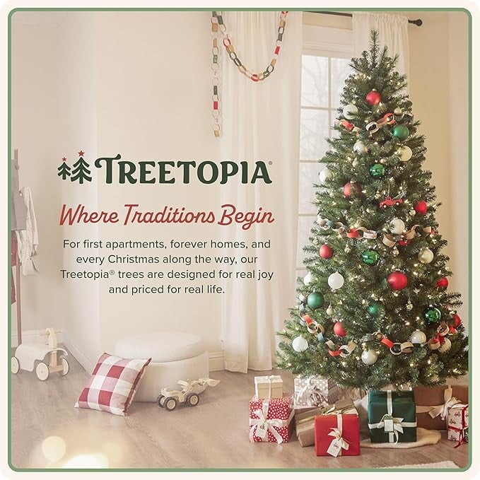 7ft Heritage Balsam Spruce - Artificial Christmas Tree, Hinged Branches Unlit