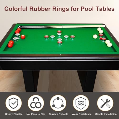 Bumper Pool Table Rubber Rings, Small Rubber Rings for Bumper Pool Table
