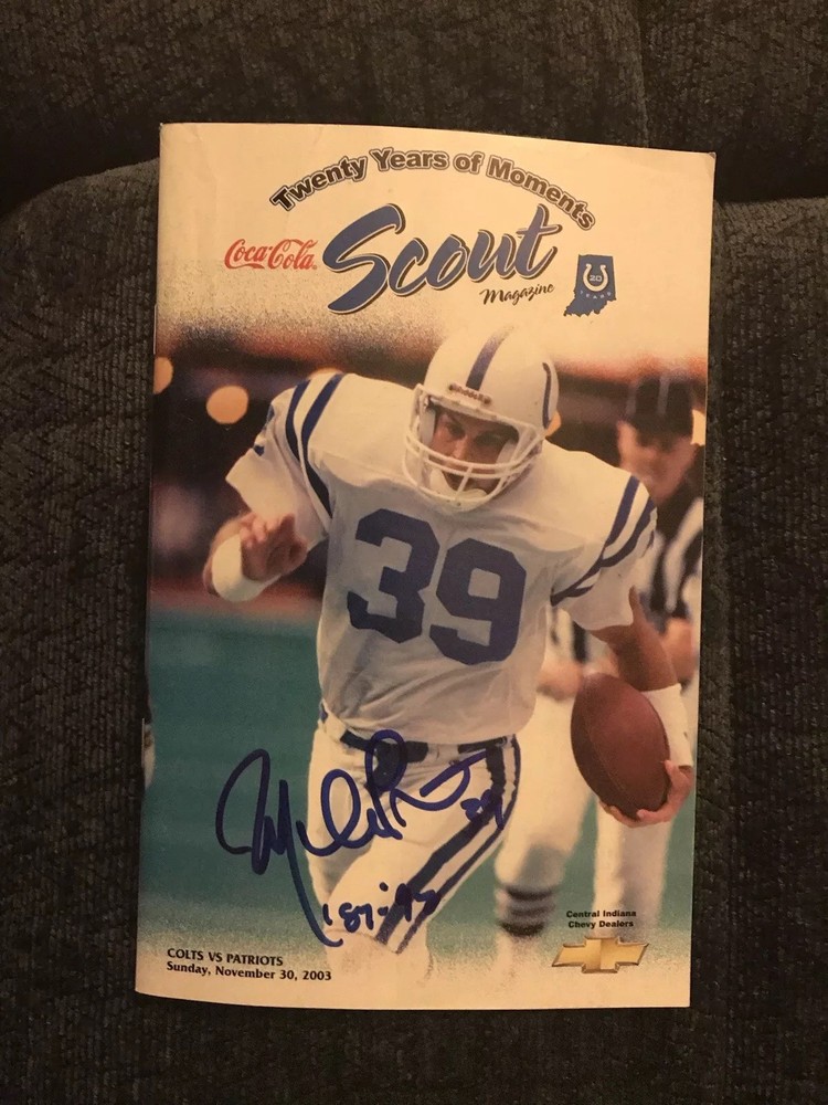 Mike Prior Signed Indianapolis Colts Scout Program Magazine Autographed