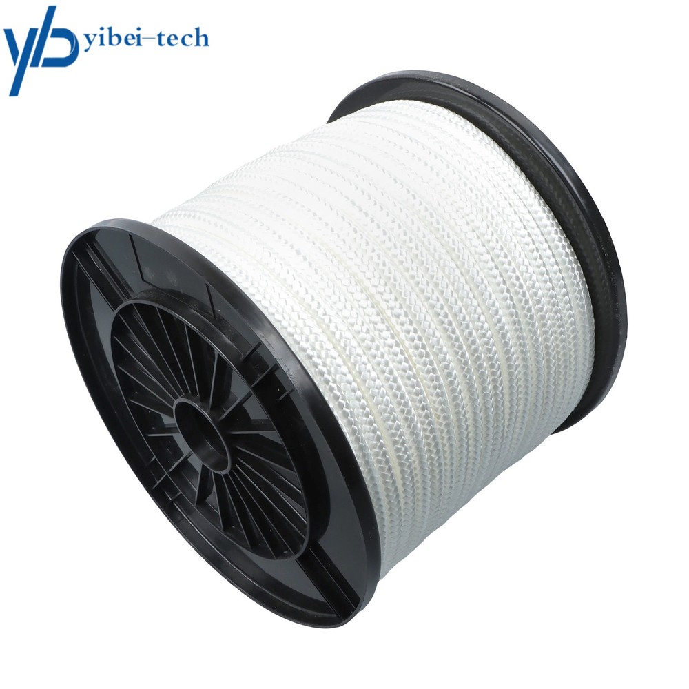 3/8 Inch Nylon Polyester Cord 250 Foot Spool Solid Braid Industrial Grade White