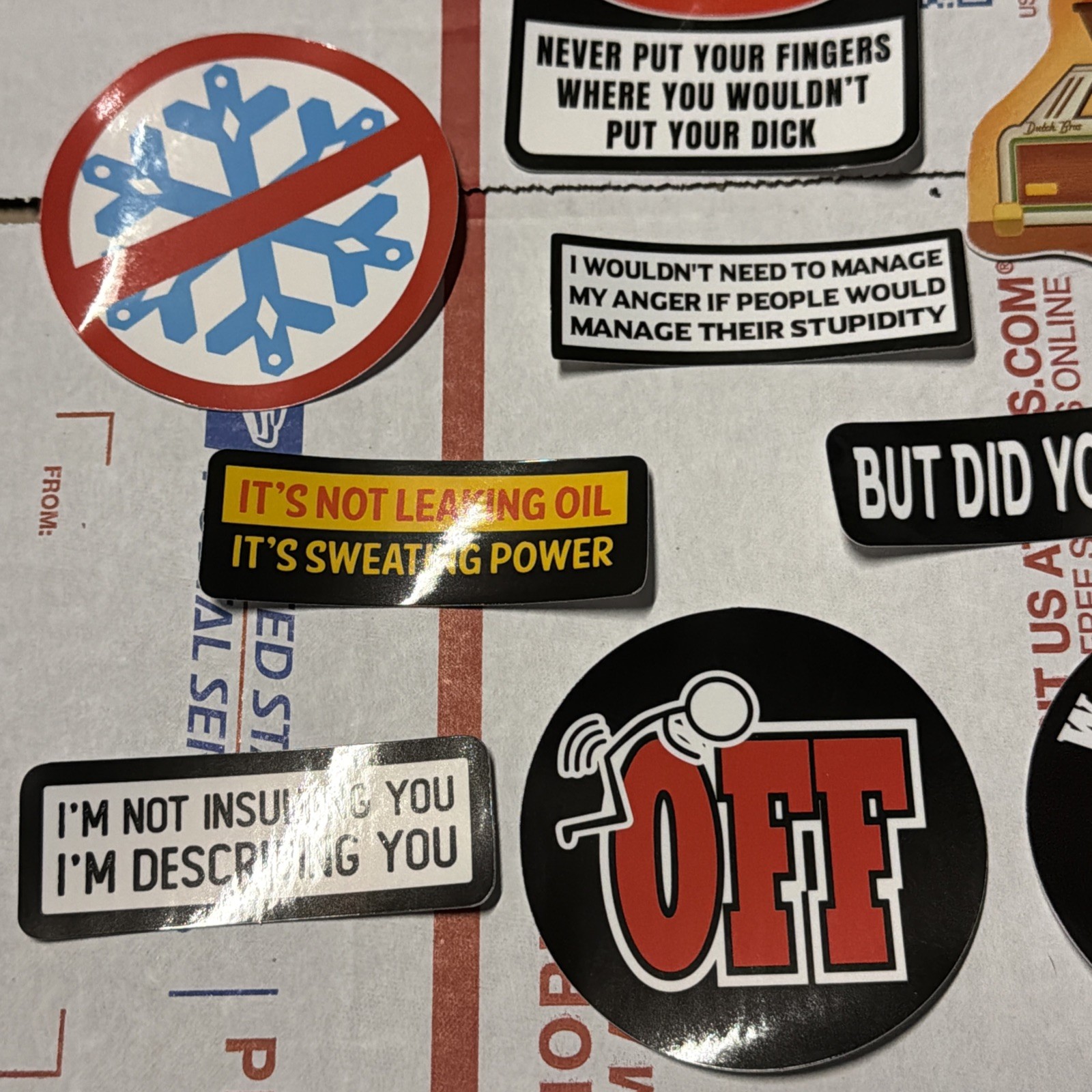 Dutch Bros Sticker Plus Other Sticker Lot 🔥 Funny Happens! Look A Good One!