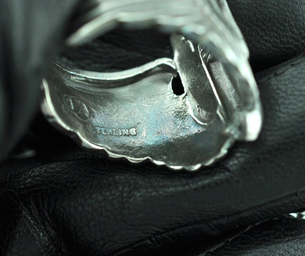 Solid 925 Sterling US Air Gunner Bullet Wings Ring