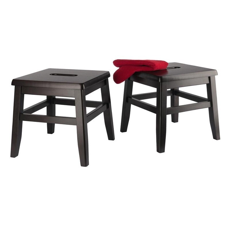 2-Pc Solid Wood Conductor Stools Set Lightweight Step Stool Kids Kitchen New